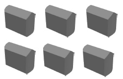 K11型用于镶制十字型与X型硬质合金钎头用钎片